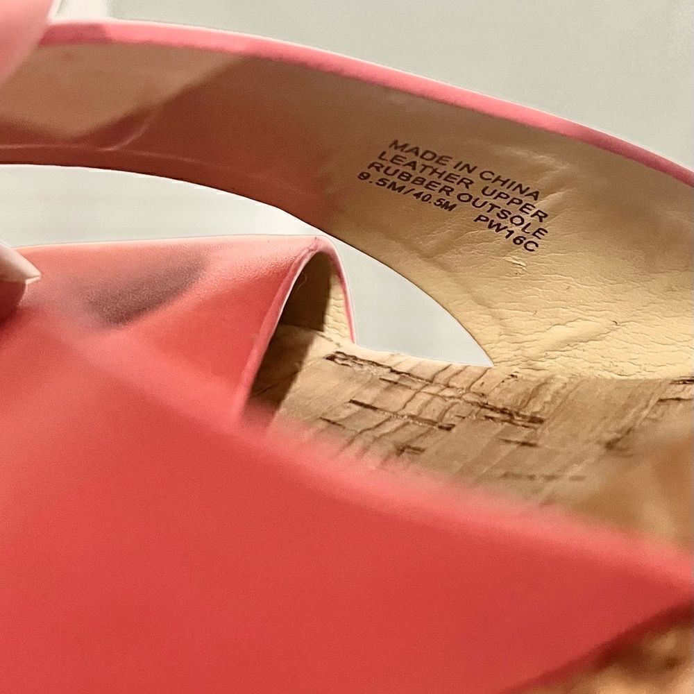 Michael kors Natalia cork platforms orange open toe sandals size 9.5 - Picture 8 of 8